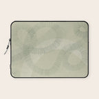calming essentials Curved Lines soft sage Laptop Sleeve Gallery Image 1
