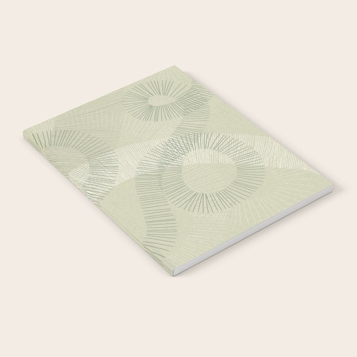 calming essentials Curved Lines soft sage Notebook