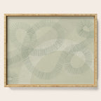 calming essentials Curved Lines soft sage Serving Tray Gallery Image 1