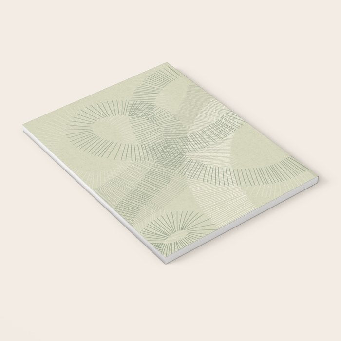calming essentials Curved Lines soft sage Notebook Gallery Image 3