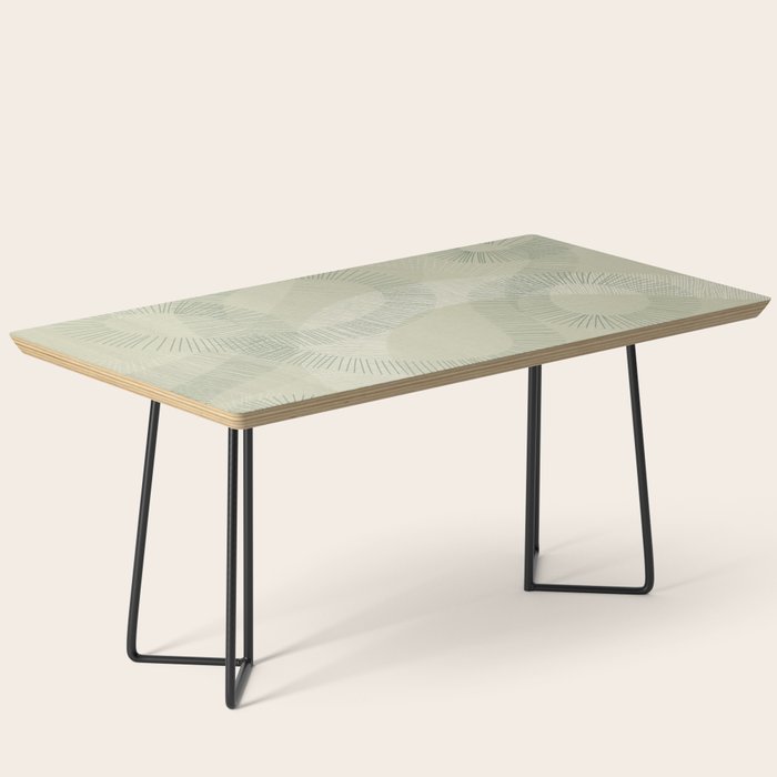 calming essentials Curved Lines soft sage Coffee Table Gallery Image 1