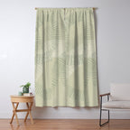 calming essentials Curved Lines soft sage Window Curtain Gallery Image 5