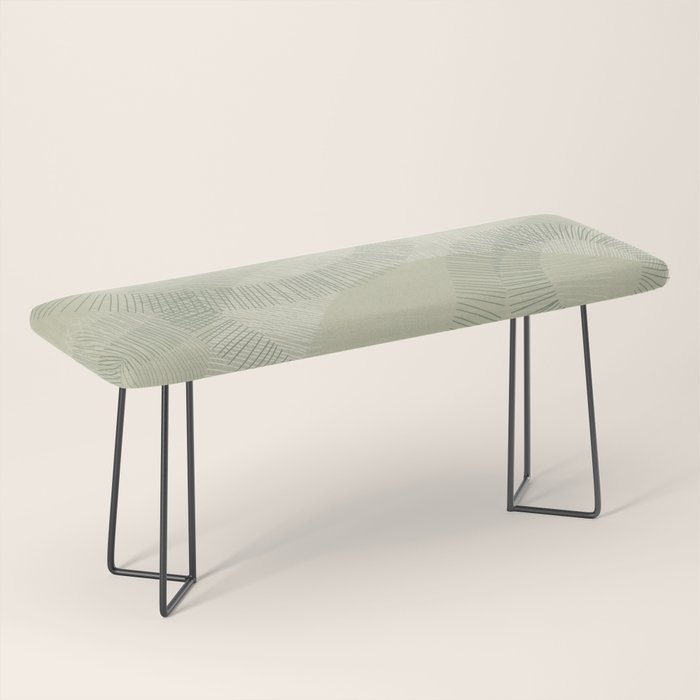 calming essentials Curved Lines soft sage Bench Gallery Image 1