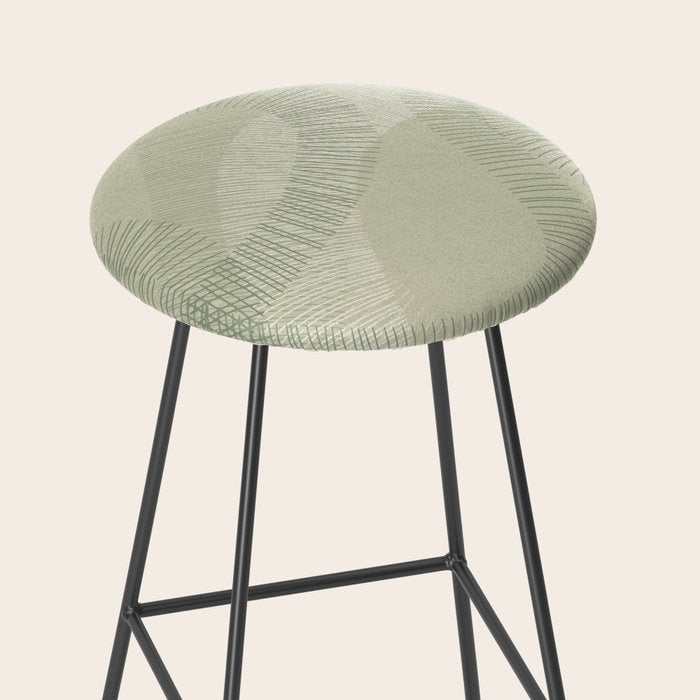 calming essentials Curved Lines soft sage Stool Gallery Image 2