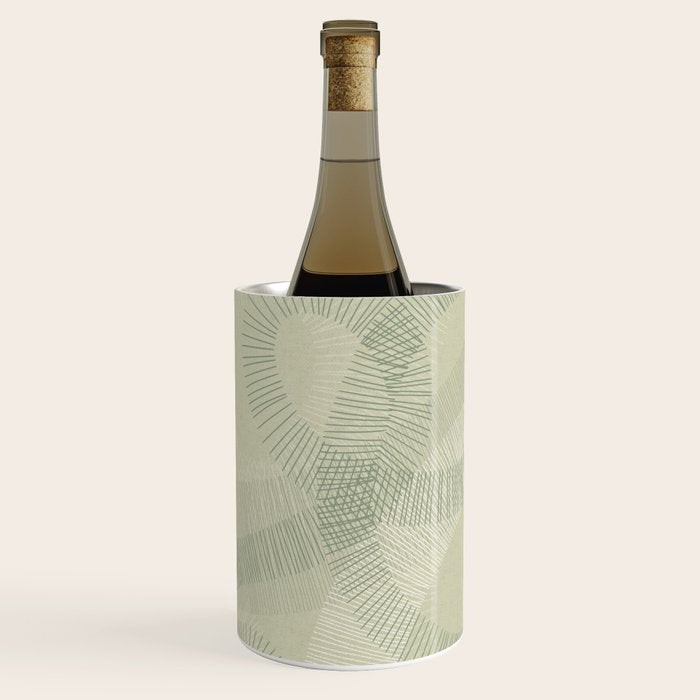 calming essentials Curved Lines soft sage Wine Chiller Gallery Image 2