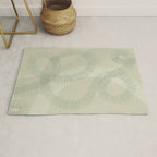 calming essentials Curved Lines soft sage Rug Gallery Image 1
