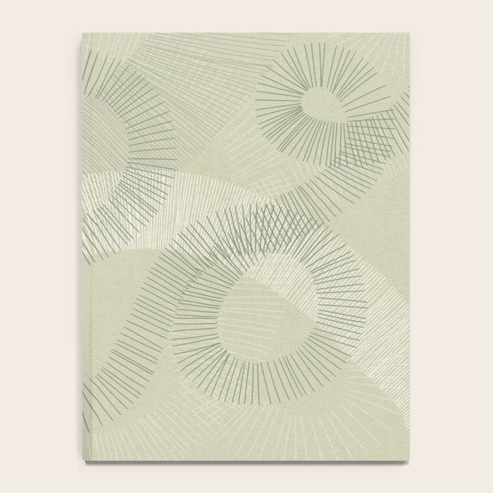 calming essentials Curved Lines soft sage Notebook Gallery Image 4