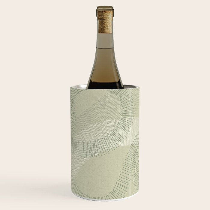 calming essentials Curved Lines soft sage Wine Chiller Gallery Image 1