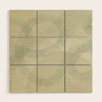 calming essentials Curved Lines soft sage Wood Wall Art Gallery Image 1