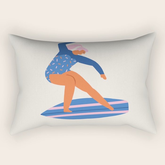 Surf girl Rectangular Pillow Gallery Image 2