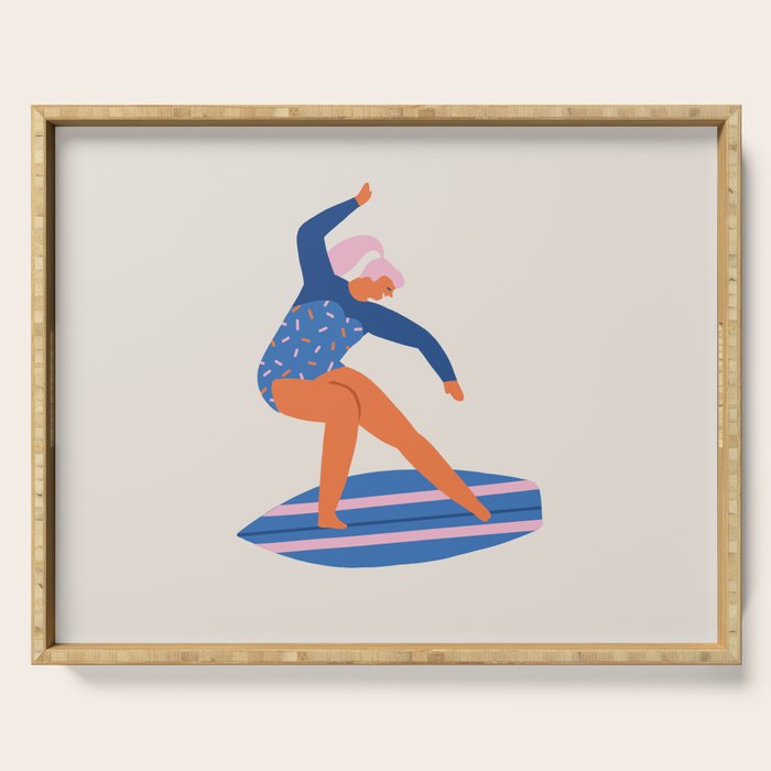 Surf girl Serving Tray Gallery Image 1