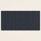 Dragonfly Pattern II Dark Blue Desk Mat Gallery Image 3