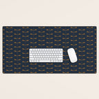 Dragonfly Pattern II Dark Blue Desk Mat Gallery Image 1