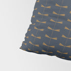 Dragonfly Pattern II Dark Blue Pillow Sham Gallery Image 4