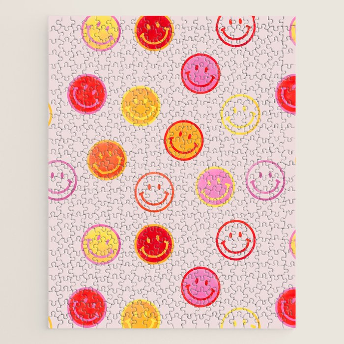 Smiling Faces Pattern Jigsaw Puzzle Gallery Image 1