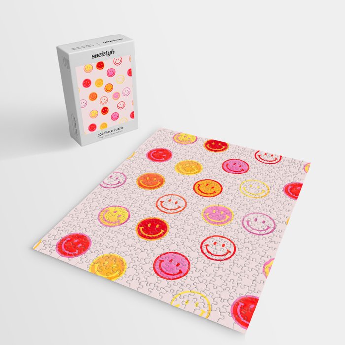 Smiling Faces Pattern Jigsaw Puzzle Gallery Image 2