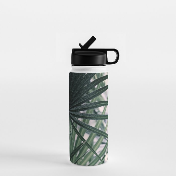 Fan Palms Galore - Tropical Nature Photography Water Bottle Gallery Image 1