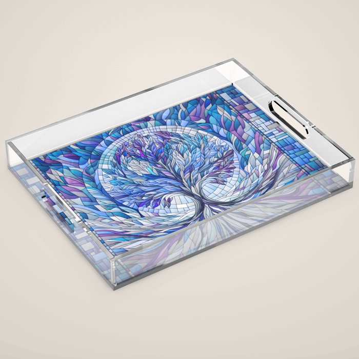 Purple Tree of Tranquility Acrylic Tray Gallery Image 1