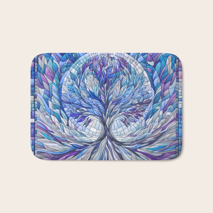 Purple Tree of Tranquility Bath Mat Gallery Image 1