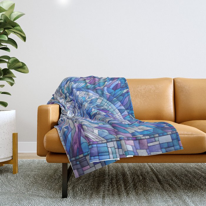 Purple Tree of Tranquility Throw Blanket Gallery Image 1