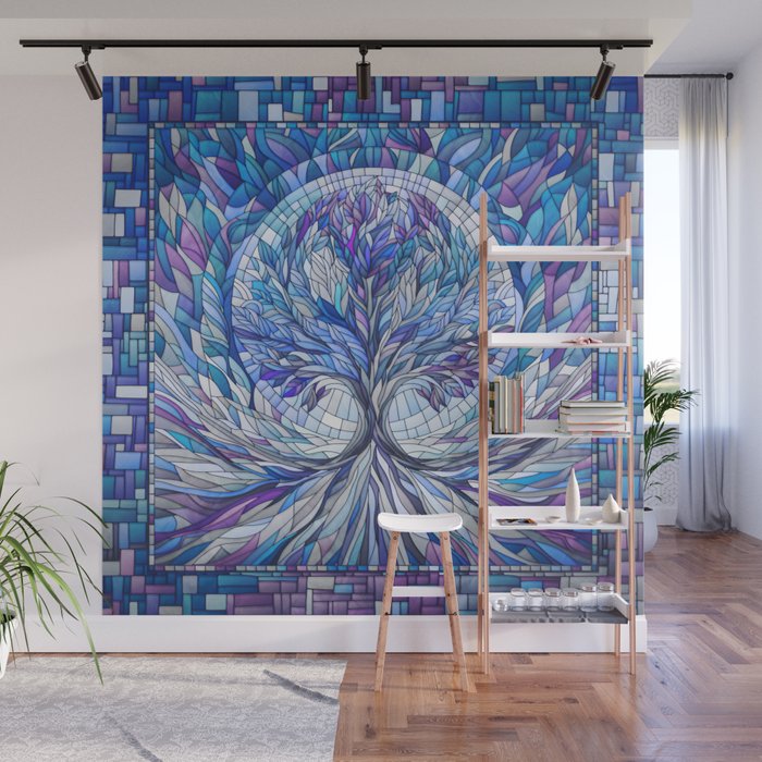 Purple Tree of Tranquility Wall Mural Gallery Image 1