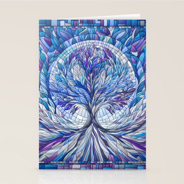 Purple Tree of Tranquility Stationery Card Gallery Image 1