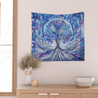 Purple Tree of Tranquility Wall Tapestry Gallery Image 2