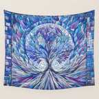 Purple Tree of Tranquility Wall Tapestry Gallery Image 4