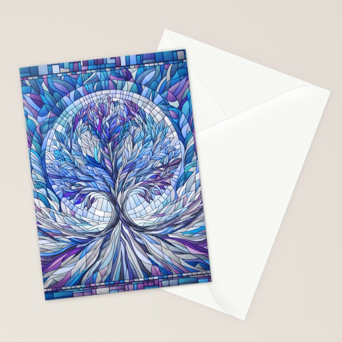 Purple Tree of Tranquility Stationery Card Gallery Image 2