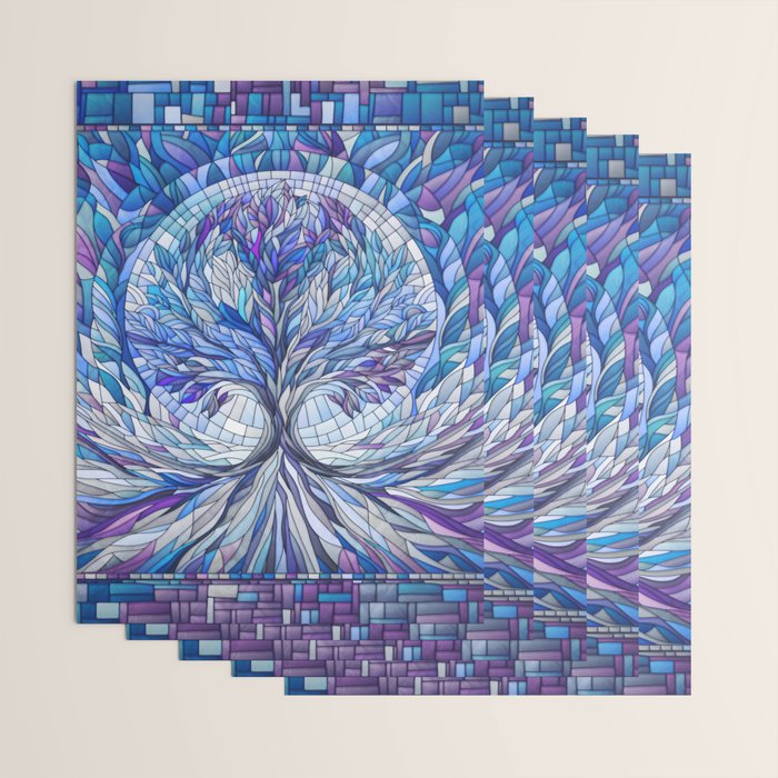 Purple Tree of Tranquility Wrapping Paper Gallery Image 3