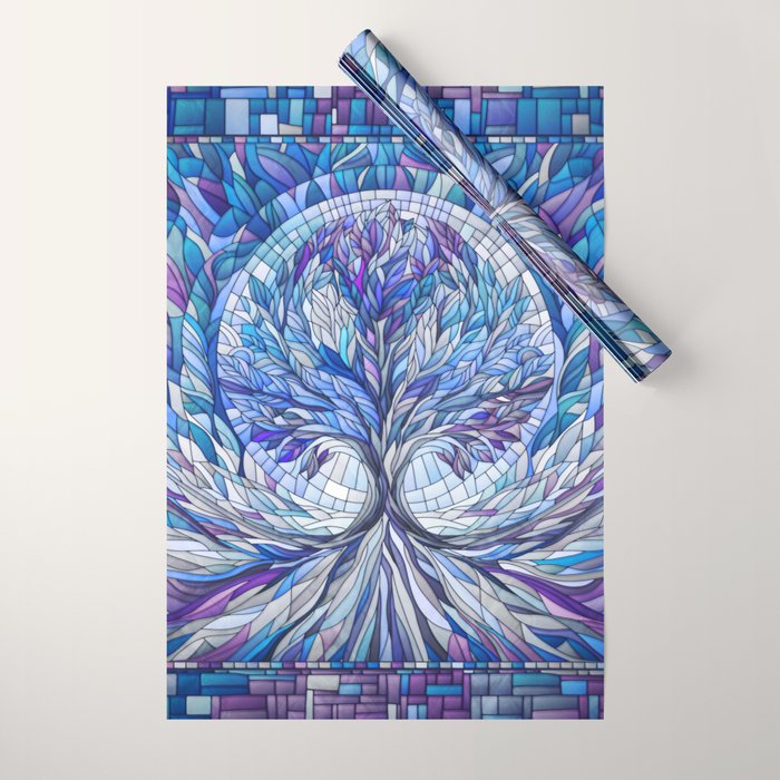 Purple Tree of Tranquility Wrapping Paper Gallery Image 1