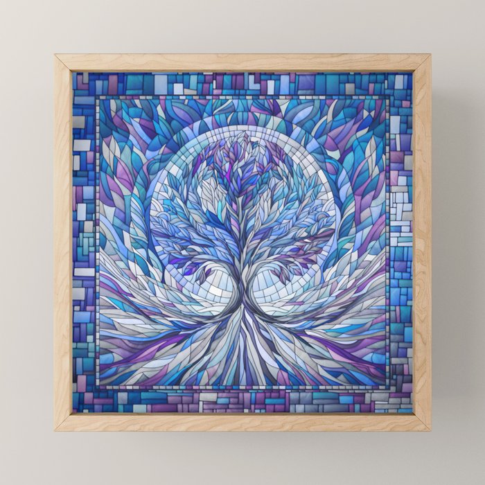 Purple Tree of Tranquility Mini Art Print Gallery Image 1