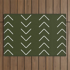 Mudcloth II (Olive Green) Outdoor Rug Gallery Image 1