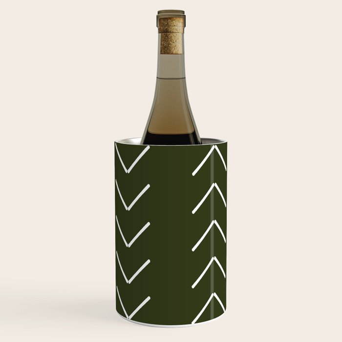 Mudcloth II (Olive Green) Wine Chiller Gallery Image 1
