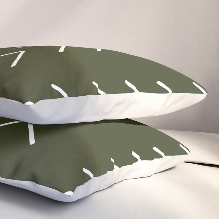 Mudcloth II (Olive Green) Pillow Sham Gallery Image 3