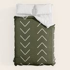 Mudcloth II (Olive Green) Duvet Cover Gallery Image 6