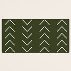 Mudcloth II (Olive Green) Desk Mat Gallery Image 3