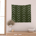 Mudcloth II (Olive Green) Wall Tapestry Gallery Image 2