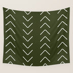 Mudcloth II (Olive Green) Wall Tapestry Gallery Image 4