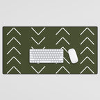 Mudcloth II (Olive Green) Desk Mat Gallery Image 1