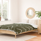 Mudcloth II (Olive Green) Duvet Cover Gallery Image 2