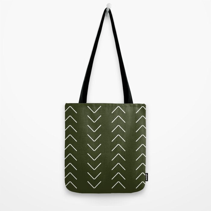 Mudcloth II (Olive Green) Tote Bag Gallery Image 2