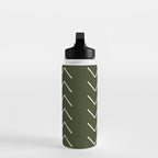 Mudcloth II (Olive Green) Water Bottle Gallery Image 3
