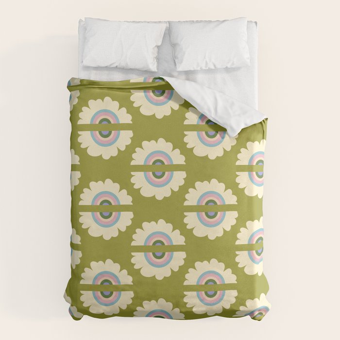 Retro Rainbow Flower Duvet Cover Gallery Image 6
