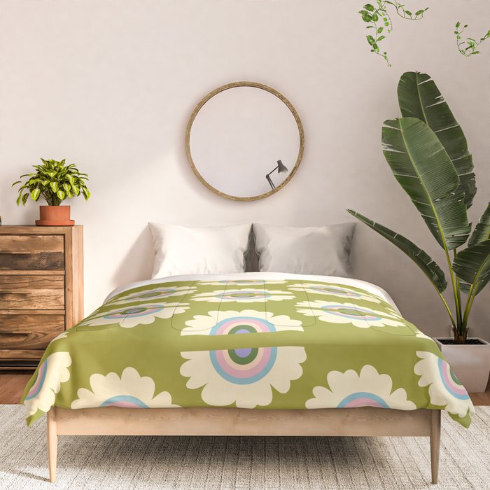 Retro Rainbow Flower Comforter Gallery Image 3