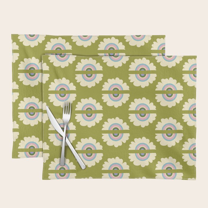 Retro Rainbow Flower Placemat Gallery Image 1