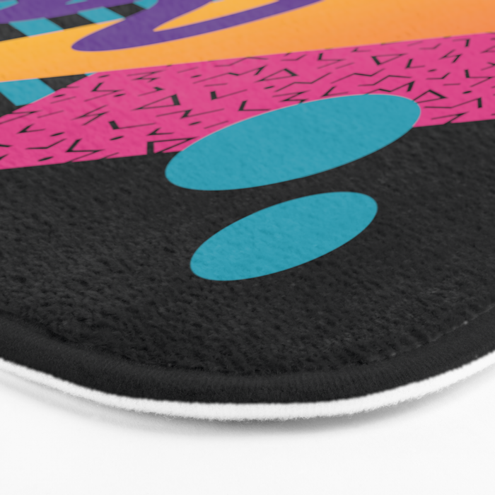 Memphis Pattern 29 / 80s - 90s Retro Bath Mat Gallery Image 3