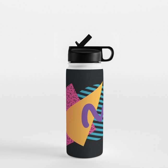 Memphis Pattern 29 / 80s - 90s Retro Water Bottle Gallery Image 1