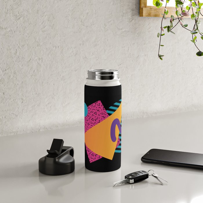 Memphis Pattern 29 / 80s - 90s Retro Water Bottle Gallery Image 4