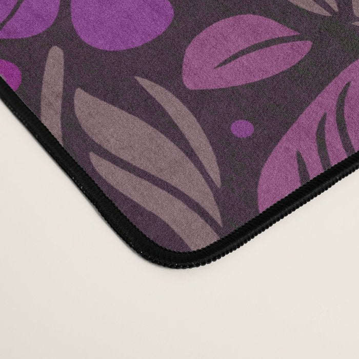 Eternal Summer Block Print Countryside Vibes Flower Garden Fuchsia Desk Mat Gallery Image 4